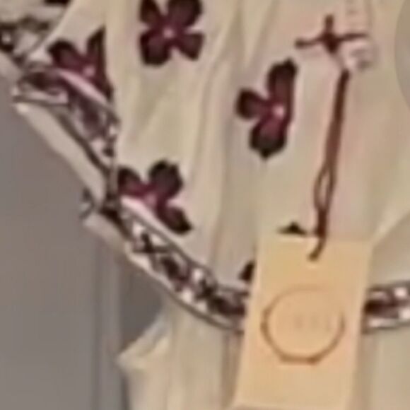 $220 NEW RAGA embroidered off shoulder flowy boho maxi jumpsuit MEDIUM M NWT - Picture 2 of 3